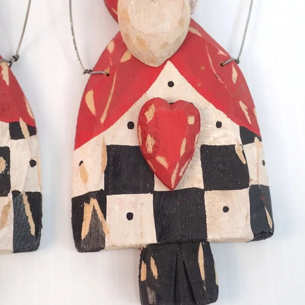 Midwest Of Cannon Falls Ilona Steelhammer Lot of 3 Folk Art Santa Ornaments